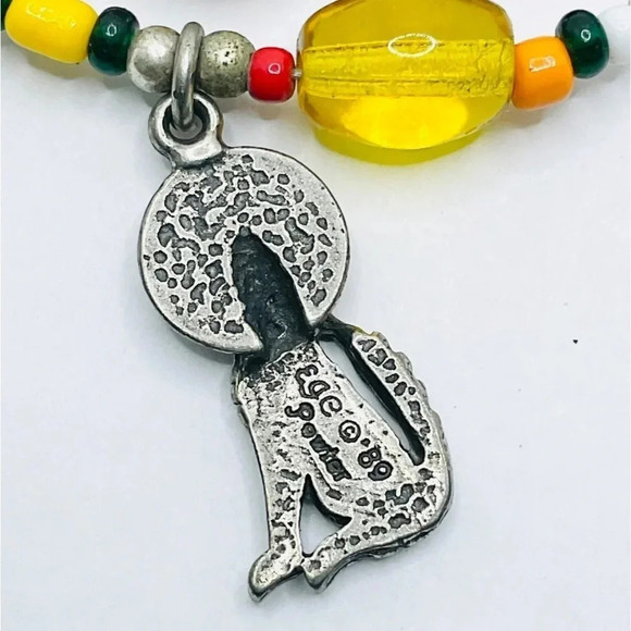 Vintage Beaded Pewter Zuni Sun Sweater Dress Clip signed EGE 89 - Picture 6 of 8